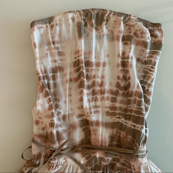 Gypsy 05 tie dye, long, strapless dress. - Picture 2 of 6